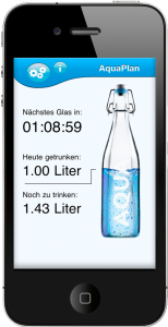 Trink Wecker App, iTunes, App Store, Aquaplan, HellmeierDesign
