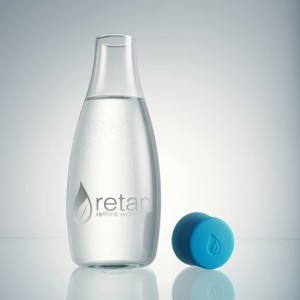 Retap-Glas-Wasserflasche-Leitungswasser